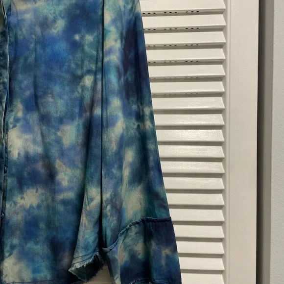Zara Blue Tie-Dye Blouse - Picture 2 of 2